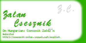 zalan csesznik business card